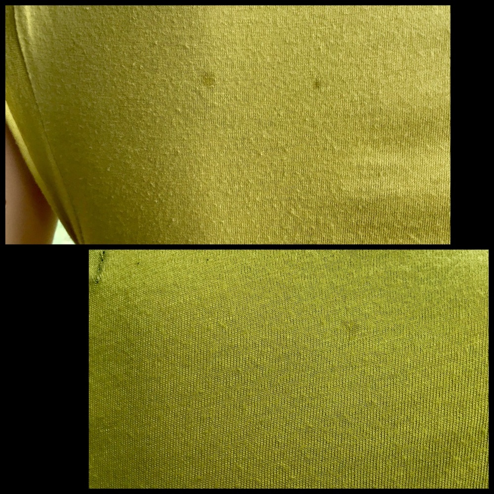 ▪️ANTHROPOLOGIE▪️DELETTA▪️Mustard Yellow Pleated Ruffle Cap Sleeve Top - Picture 6 of 8